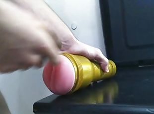 Twink Fucking Fleshlight - Massive Cumshot