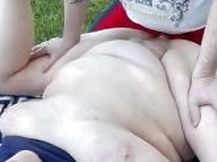 Sa labas, Publiko, Gawa sa bahay, Creampie, Mag-syota, Bbw, Mataba, Puti, Park