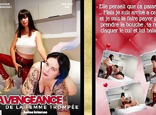 Femme cocu humilie et baise au gode ceinture la salope qui baise avec son mec