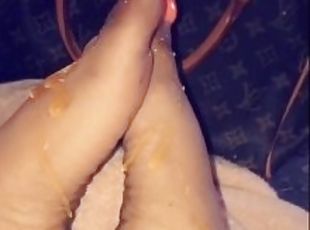 Sweet Feet .::. Cum lick the Honey and Whipped Cream from my toes, Please!?