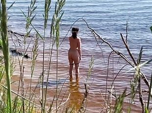 nudist, publik, rysk, amatör, brudar, milf, hemmagjord, strand, spion, blottande