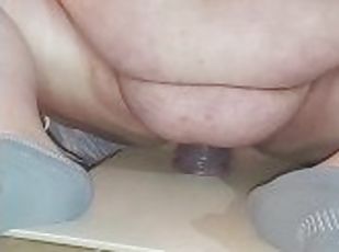 gordo, masturbação, cona-pussy, amador, brinquedo, bbw, dildo, sozinho