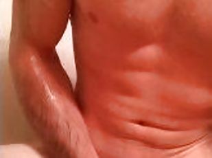 baignade, masturbation, amateur, ejaculation-sur-le-corps, énorme-bite, ados, jeune-18, douche, attrapée, solo