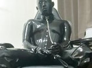 Full Rubber Masturbation