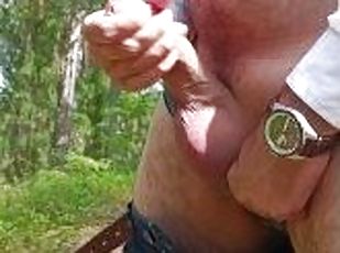 masturbation, en-plein-air, public, amateur, ejaculation-sur-le-corps, énorme-bite, branlette, secousses, solo, bisexuels