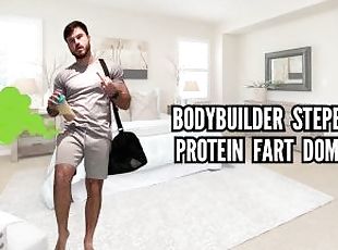 Bodybuilder stepbrother protein fart domination