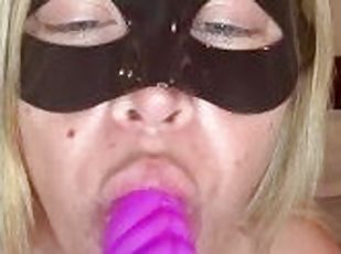 Amateur wife fucks herself with new sex toys