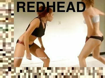 Catfight redhead gets her neck snapped