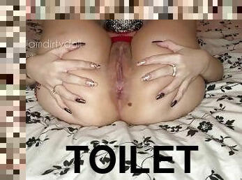 cul, gros-nichons, amateur, anal, toilette, fétiche, solo, face-sitting, trou-du-cul, petits-seins