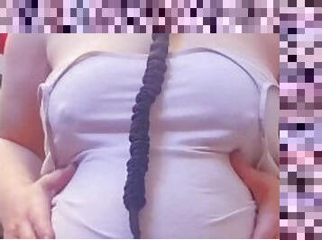 Pregnant Leashed Whore Pumps Tits