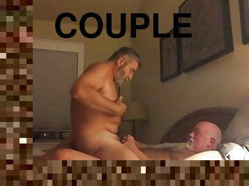 Grandfather couple on cam