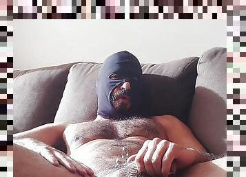 Masked daddy cumming in the morning