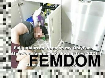 Plumber lets me kick him in the balls for a handjob