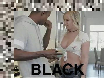 Blonde babe fucks her black friend