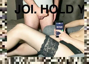 JOI. Hold your breath and stroke that cock. Breath play