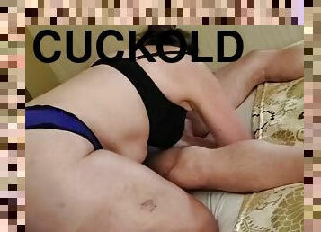 Cuckold husband takes wife to hotel