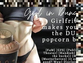 ASMR  Girlfriend makes you fuck the DUNE popcorn bucket  Audio Porn for Men