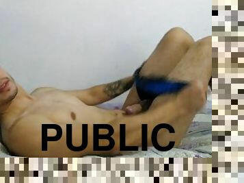 publik, amatör, cumshot, gay, sprut, söt, ensam, muskulös, tatuering, kuk