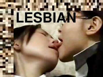 אסיאתי, לסבית-lesbian, יפני, נשיקות, פראי