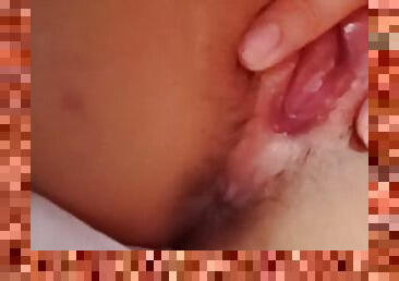 asiático, masturbación, orgasmo, coño-pussy, amateur, babes, corrida-interna, a-solas