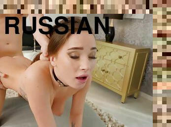 Stunning Russian girl gets eaten out and fucked well