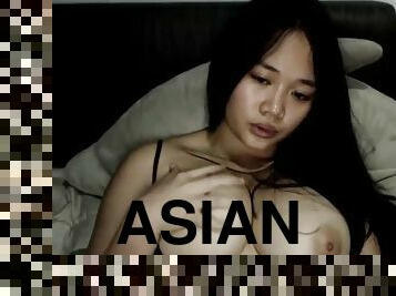 asiatique, amateur, ejaculation-interne, ejaculation, webcam, coquine