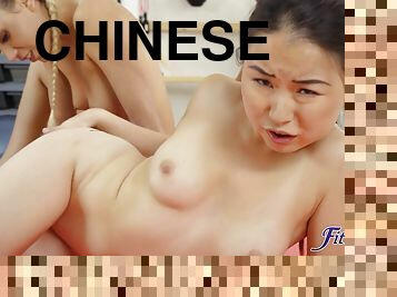 asiatique, chatte-pussy, russe, fellation, interracial, lesbienne, baisers, européenne, blonde, euro