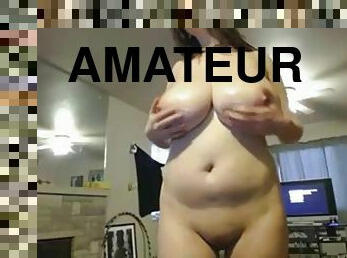 public, amateur, joufflue, salope, webcam, solo