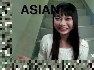 asiatique, japonais, point-de-vue, mignonne, sucer