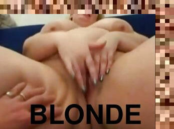 Huge titted blonde bbw fucks