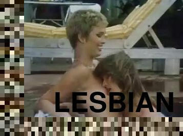 Lesbian sex in pool