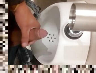 Edging at public urinal