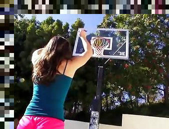 Casey calvert shoots somoe hoop before being fucked