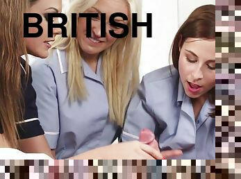 British cfnm nurses suck patient dick in erotic group sex