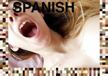 Spanish horny teen Safira POV porn scene