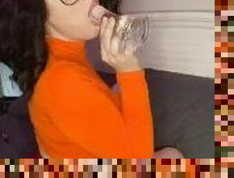 Velma takes 8inch dildo