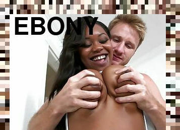 Levi Cash is lucky to fuck gorgeous ebony babe Nina Rotti