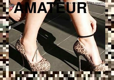 amateur, compilation, pieds, européenne, euro, fétiche