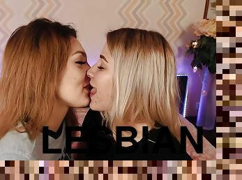 lésbicas, beijando, webcam, bizarro-kinky, engraçado, belíssimo