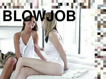 blowjob-seks-dengan-mengisap-penis, remaja, gambarvideo-porno-secara-eksplisit-dan-intens, bertiga, dicukur