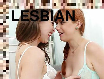Riley Reid goes lesbian with busty ginger vixen