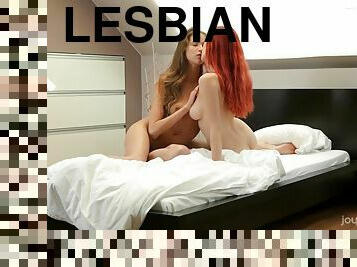 піхва-pussy, лесбіянка-lesbian, підліток, руда, жіноча-білизна