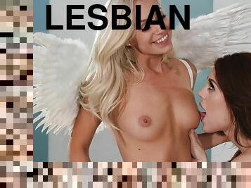 orgasme, lesbian-lesbian, sofa, cantik, aksi, oral-melalui-mulut, sangat-indah, erotis, hak-tinggi