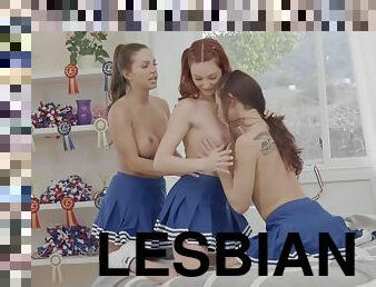 chatte-pussy, écolière, babes, lesbienne, trio, rousse, collège, belle