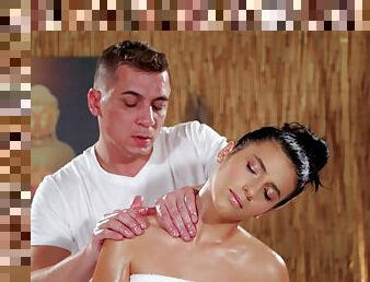Massage Rooms - Soaking Wet Babe On Massage Table 1 - Steve Q