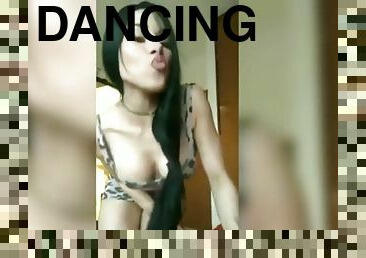 latina, dansing, erting