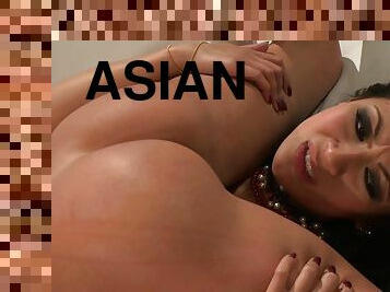 asiático, cona-pussy, babes, interracial, lésbicas, preto, puta-slut, beijando, namorada, dildo