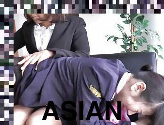asiatisk, japansk, truser, rumpe-butt, spanking