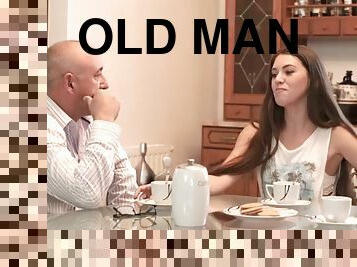 Daddy4k. old man uses the chance of having sex with tender