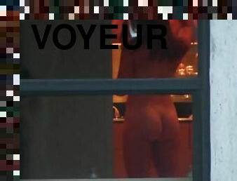 Nudist across the way 4, window voyeur air butt